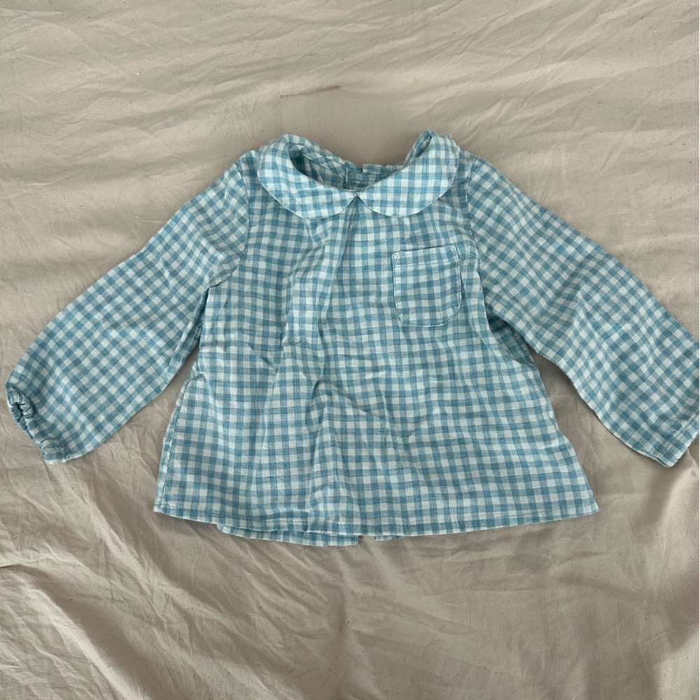 Zara Light Blue Checkered Shirt